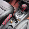 Set  Auto Car Decoration Gear Set Hand Brake Case Holder Protectors Red White