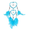 Handmade Heart Dream Catcher with Feather Car Wall Hanging Decor