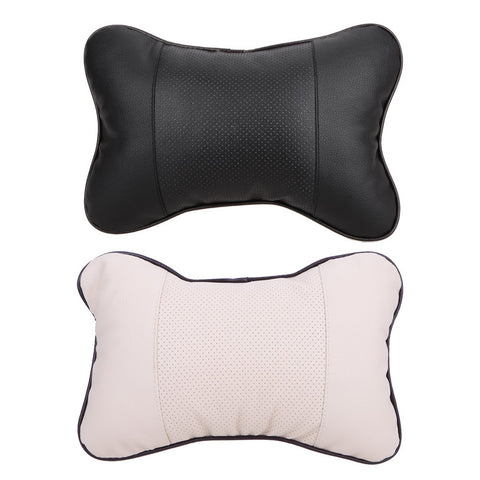 1 pcs Car Leather Neck Headrest Super Soft Memory Foam Auto