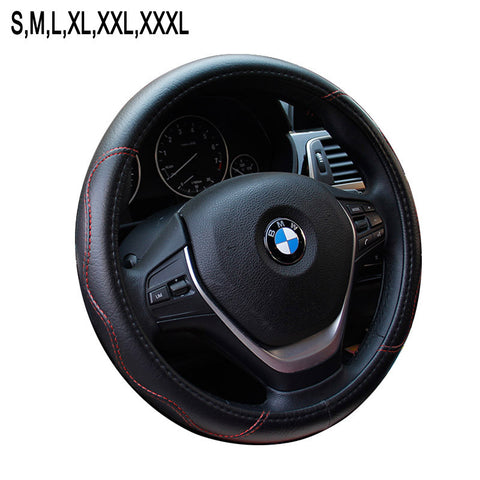 Large size Pu Leather Car Steering Wheel Cover plus wheel hubs for different cars
