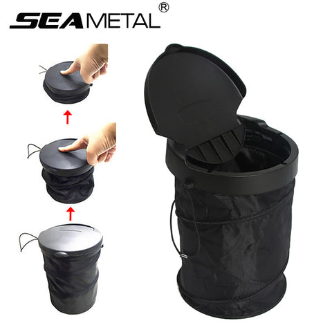 Car Trash Bin Cans Folding Multi Function Garbage Dust Holder Rubbish Cases Car
