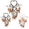 Five-rings Handmade Hearts Dream Catcher with Feather Car
