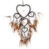 Five-rings Handmade Hearts Dream Catcher with Feather Car